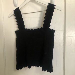 Zig zag Miami black tank top